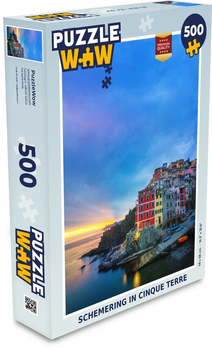 PuzzleWow Schemering in Cinque Terre Legpuzzel 500 Stuks
