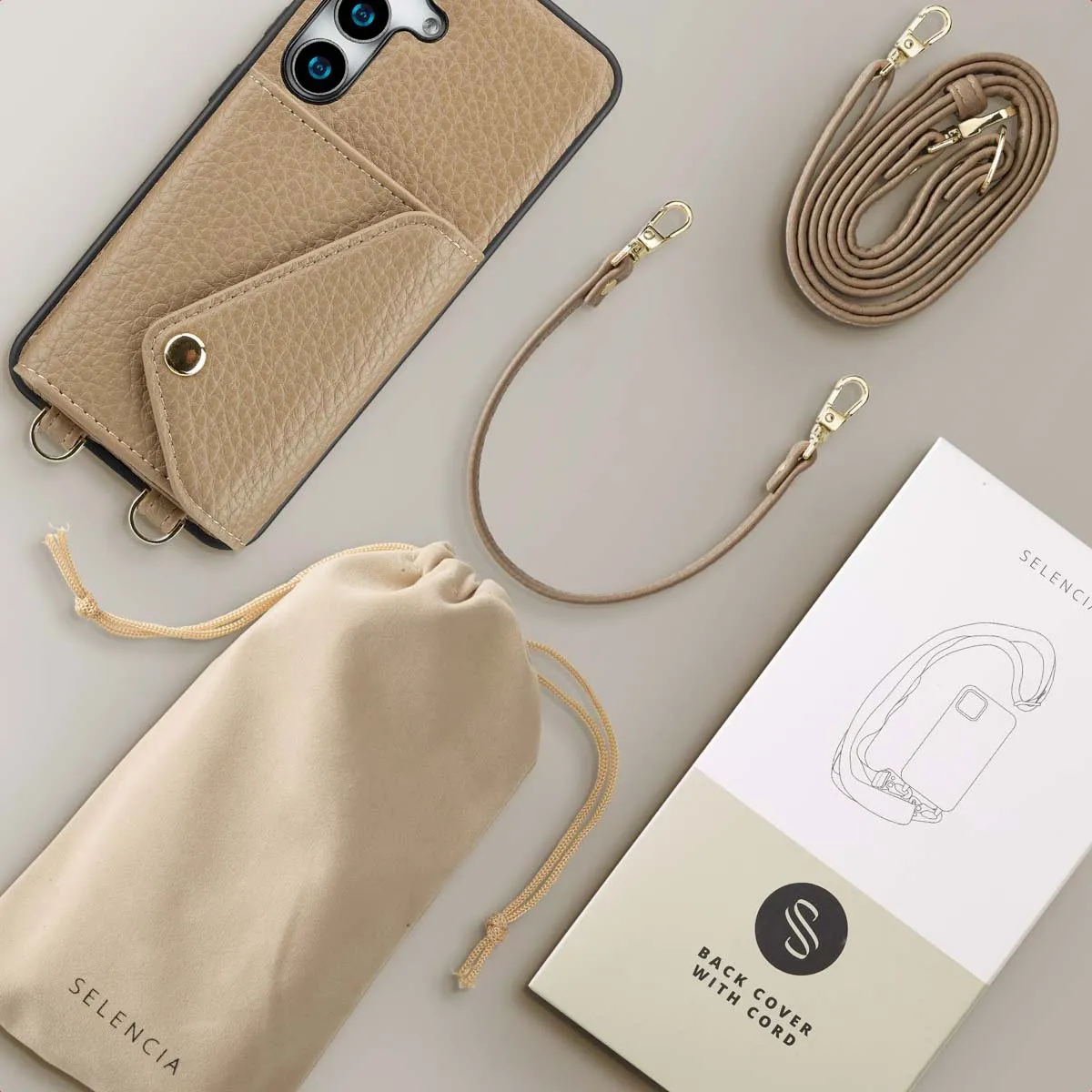 Selencia Koordhoes Samsung Galaxy S24/S25 - Taupe - afbeelding 6 van 6