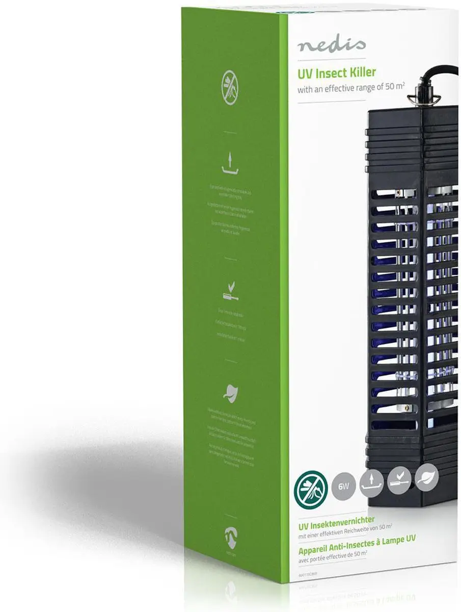 Nedis Elektrische Muggenlamp 6W - Zwart - afbeelding 6 van 6