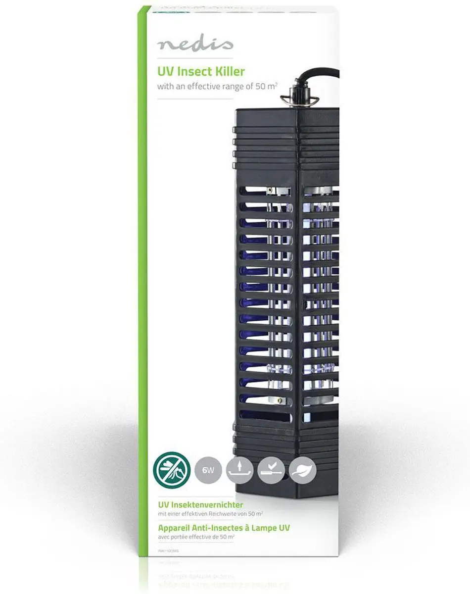 Nedis Elektrische Muggenlamp 6W - Zwart