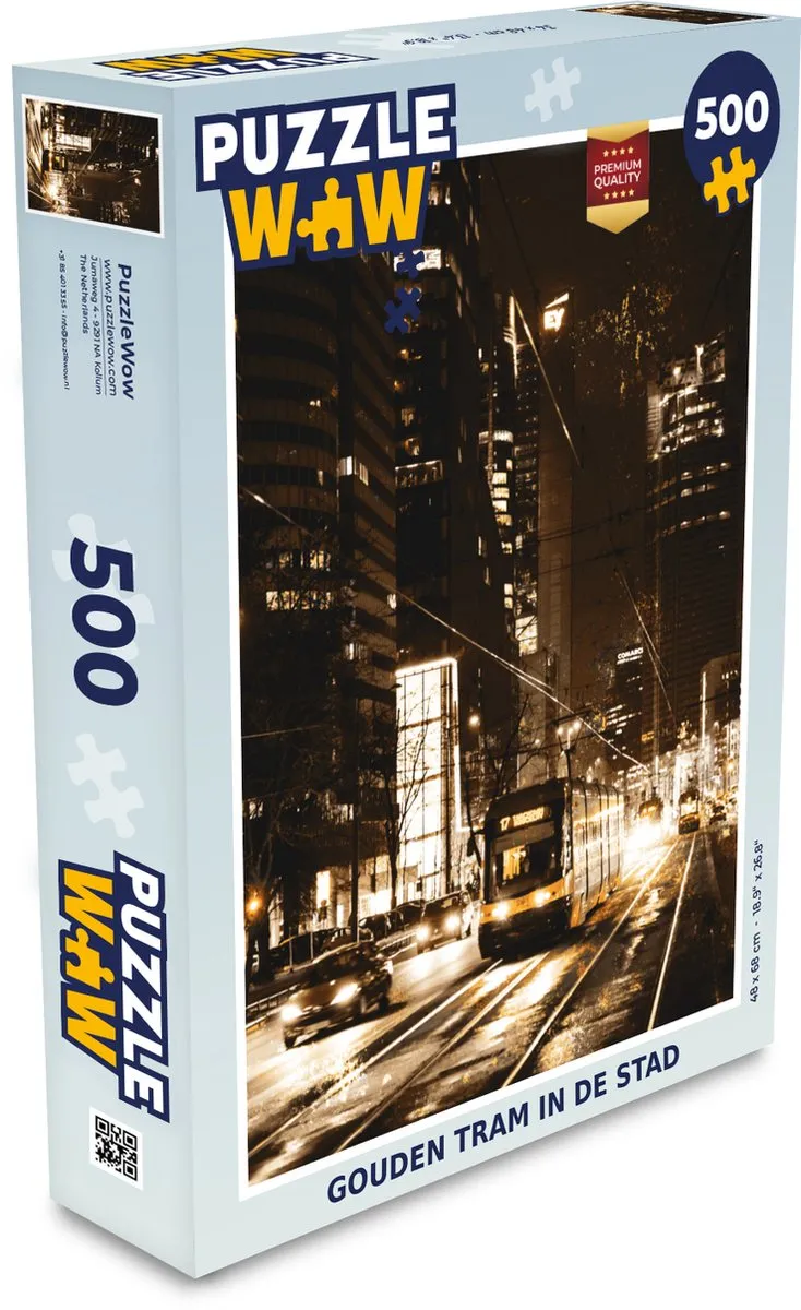 PuzzleWow Tram Straat Legpuzzel 500 Stuks