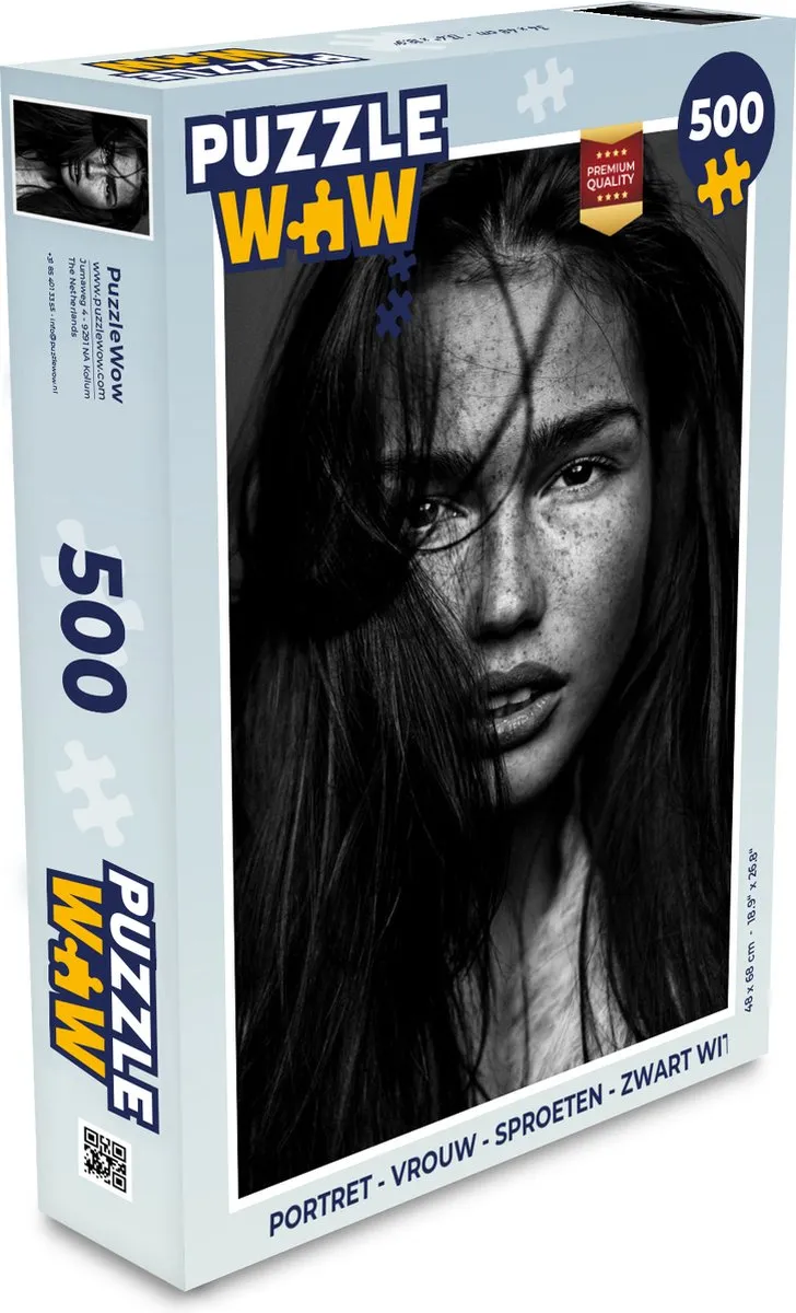 PuzzleWow Portret Vrouw Sproeten