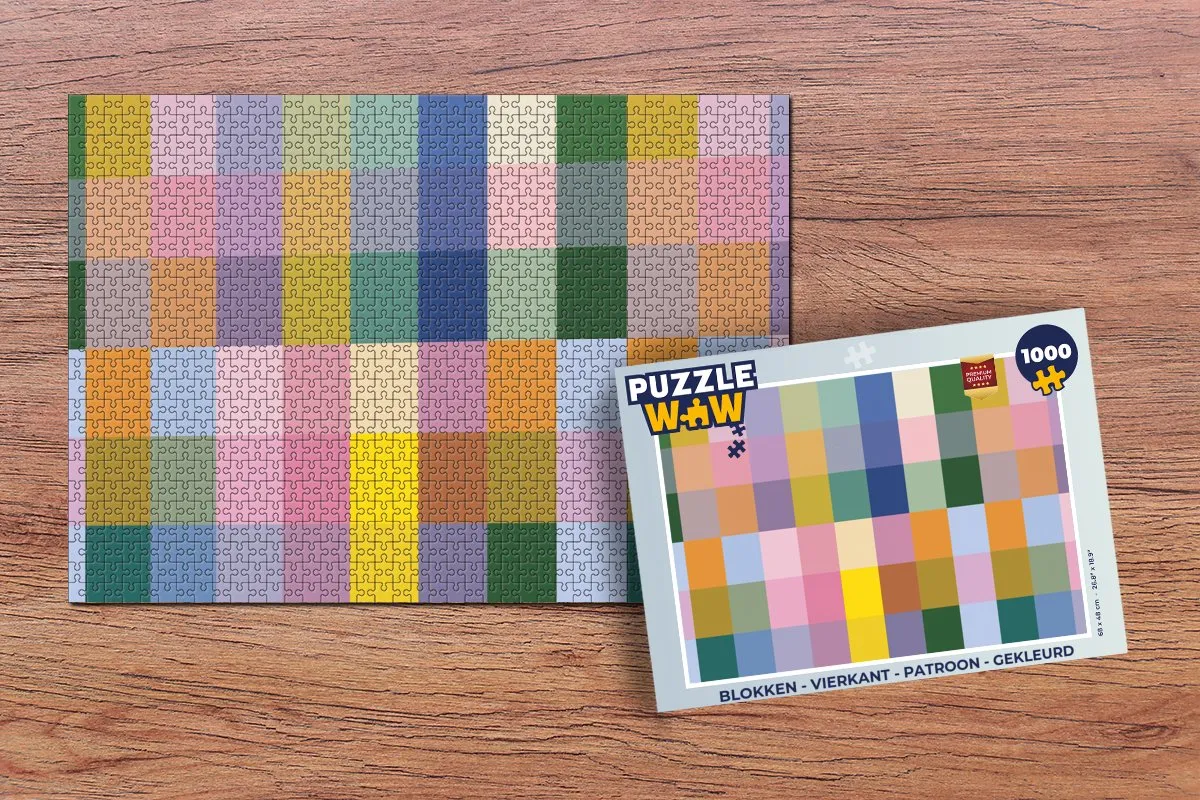 PuzzleWow Puzzel Blokken 1000 Stuks - Gekleurd