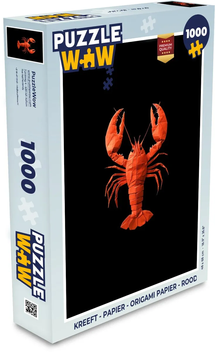 PuzzleWow Kreeft Origami Papier Legpuzzel 1000 Stuks