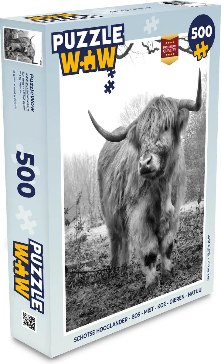 PuzzleWow Schotse Hooglander Legpuzzel 500 Stuks