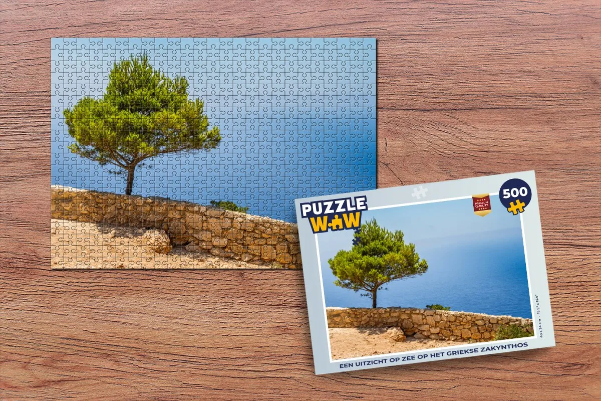 PuzzleWow Legpuzzel Zakynthos Griekenland 500 Stuks - Multicolor
