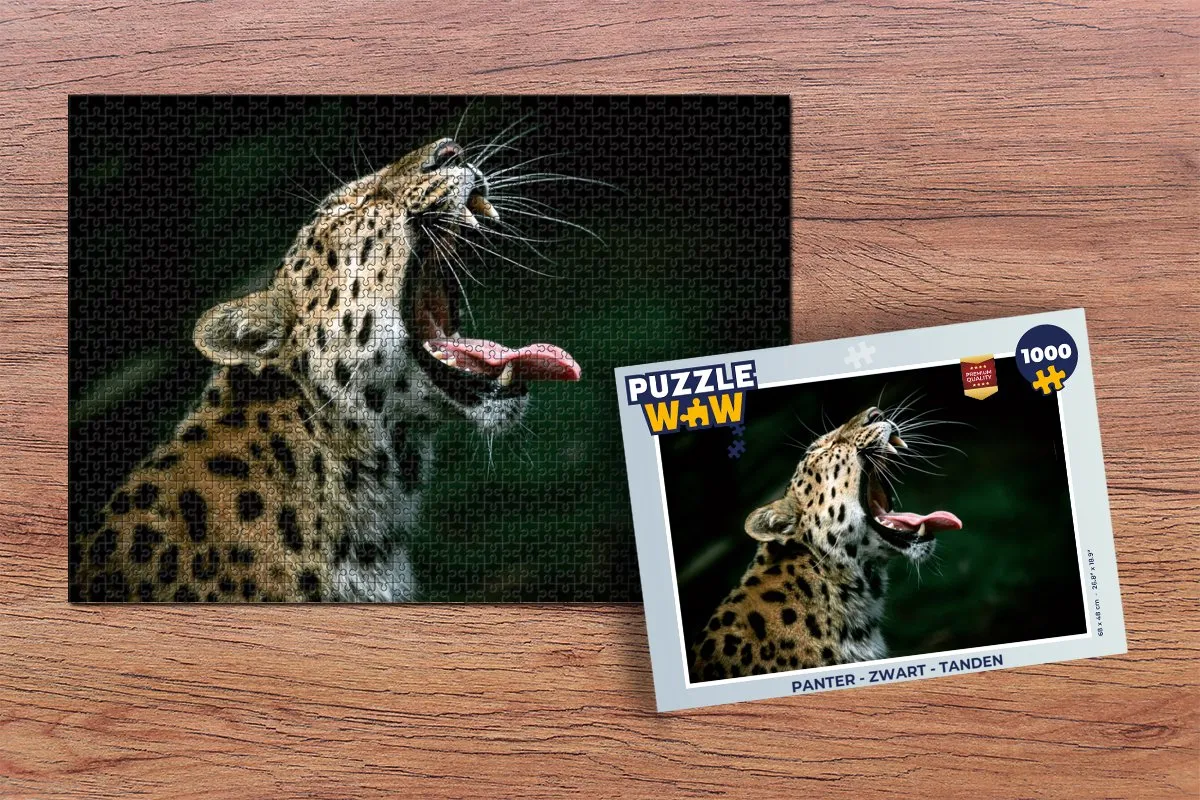 PuzzleWow Panter Legpuzzel 1000 Stuks - Multicolor