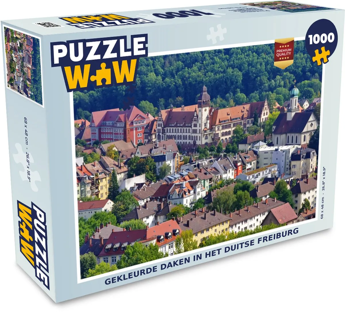 PuzzleWow Legpuzzel Freiburg Daken 1000 Stuks