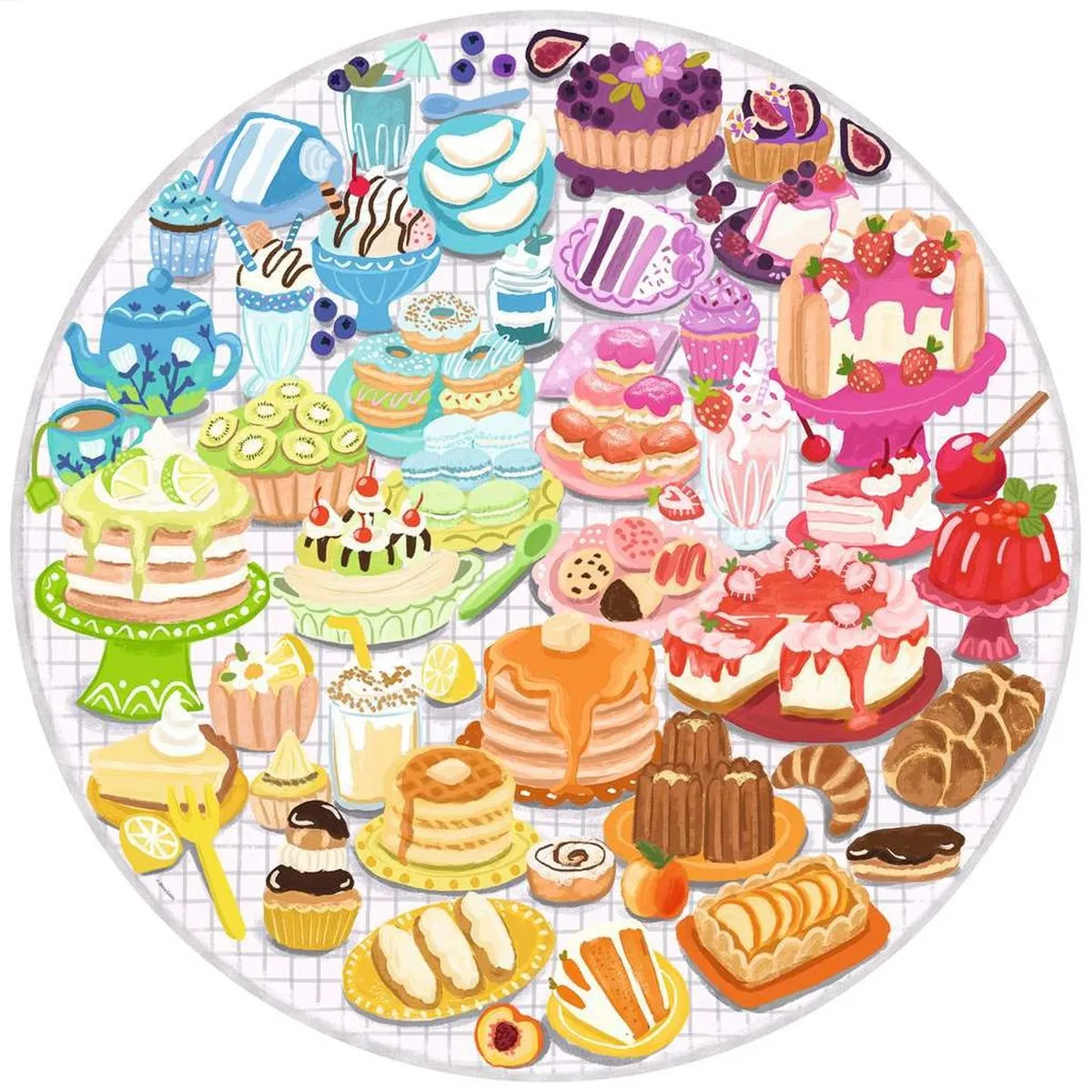 Ravensburger Round Puzzle Circle of Colors 500 Stuks - Multicolor