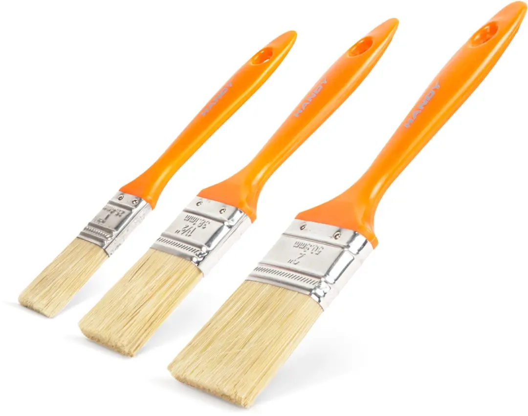 Platte Verfkwast Set Kunststof 3-Delig