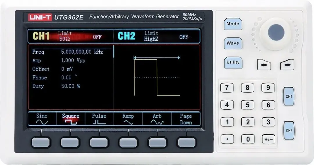 UNI-T UTG962E Arbitraire Functiegenerator 60MHz
