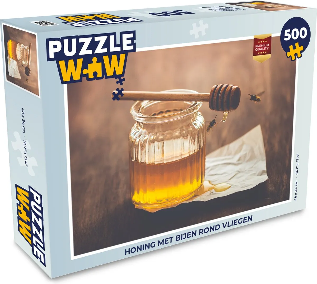 PuzzleWow Honing met bijen Legpuzzel 500 Stuks