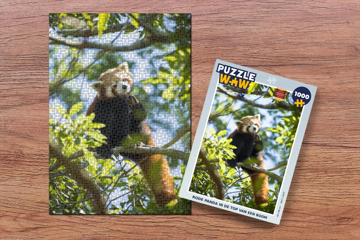 PuzzleWow Puzzel Panda Boom Legpuzzel 1000 Stuks - Multicolor
