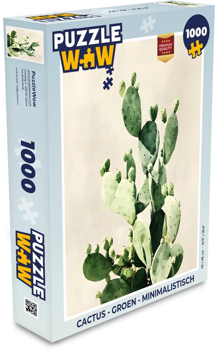 PuzzleWow Minimalistisch Legpuzzel 1000 Stuks