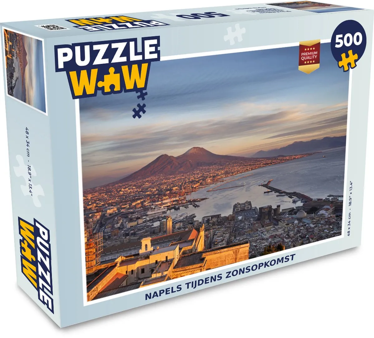 PuzzleWow Napoli Zonsopgang Legpuzzel 500 Stuks