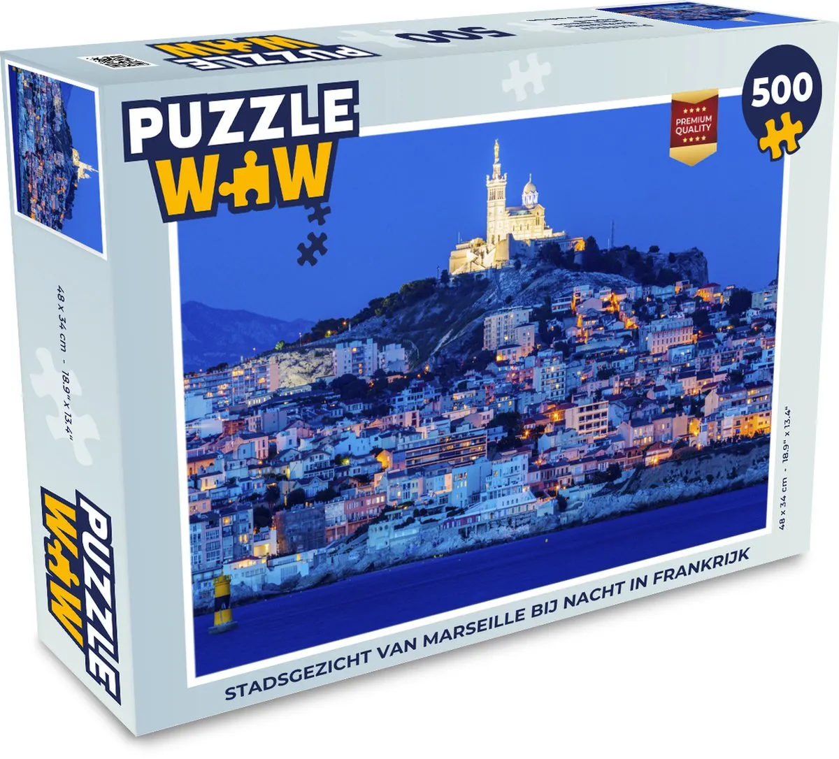 PuzzleWow Marseille Legpuzzel 500 Stuks - Multicolor
