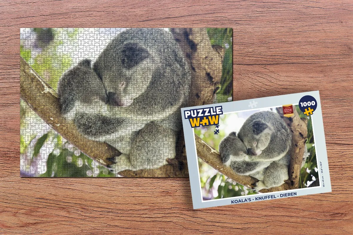 PuzzleWow Koala's Legpuzzel 1000 Stuks - Multicolor