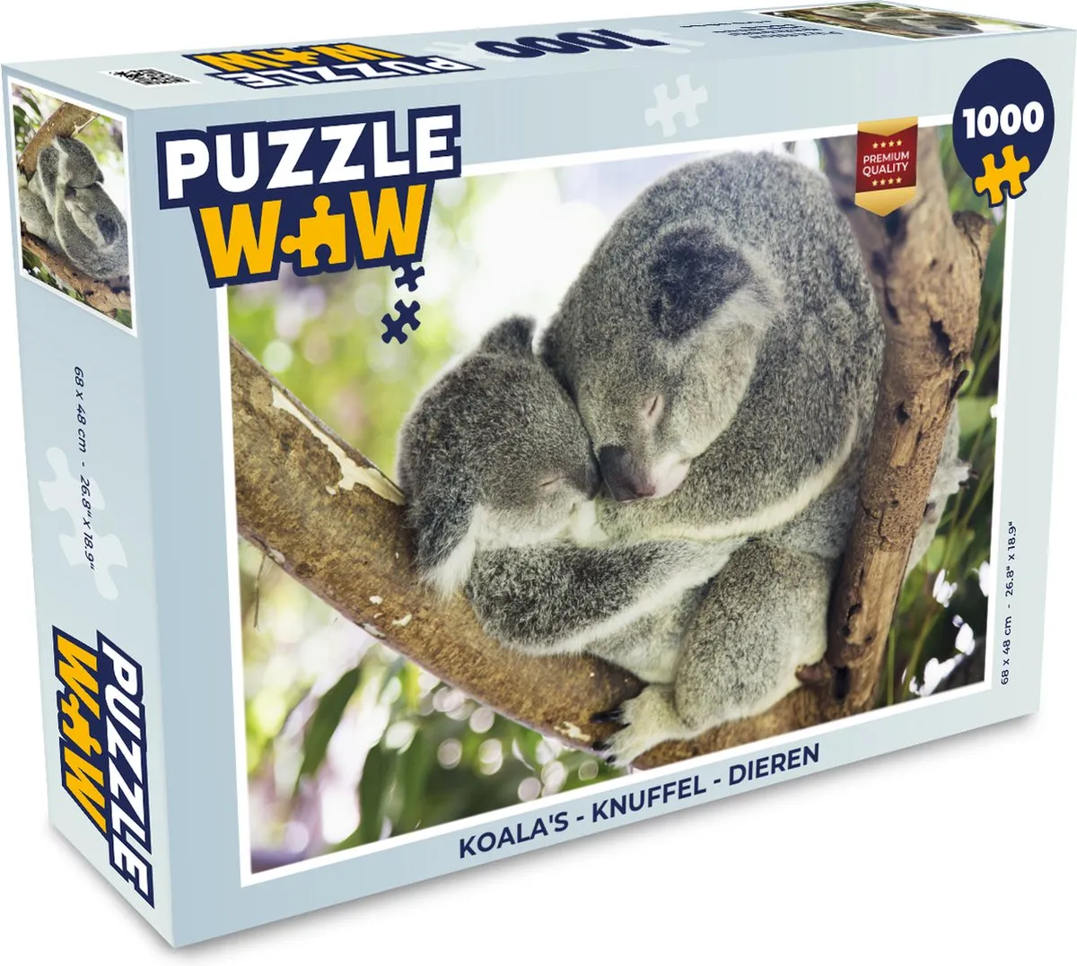 PuzzleWow Koala's Legpuzzel 1000 Stuks - Multicolor