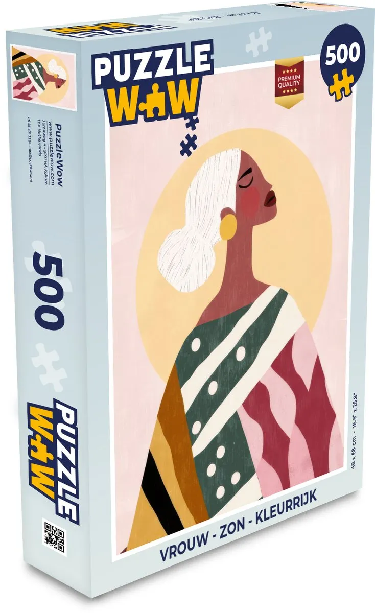 PuzzleWow Legpuzzel Vrouw & Zon 500 Stuks