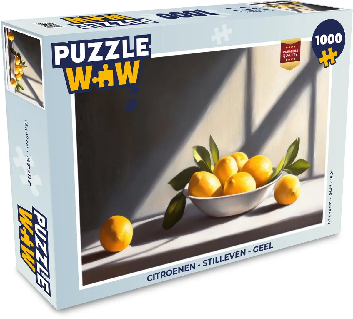 PuzzleWow Citroenen Stilleven Legpuzzel 1000 Stuks - Geel