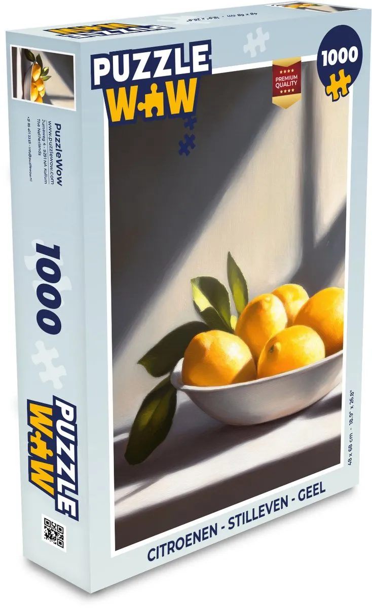PuzzleWow Citroenen Stilleven Legpuzzel 1000 Stuks