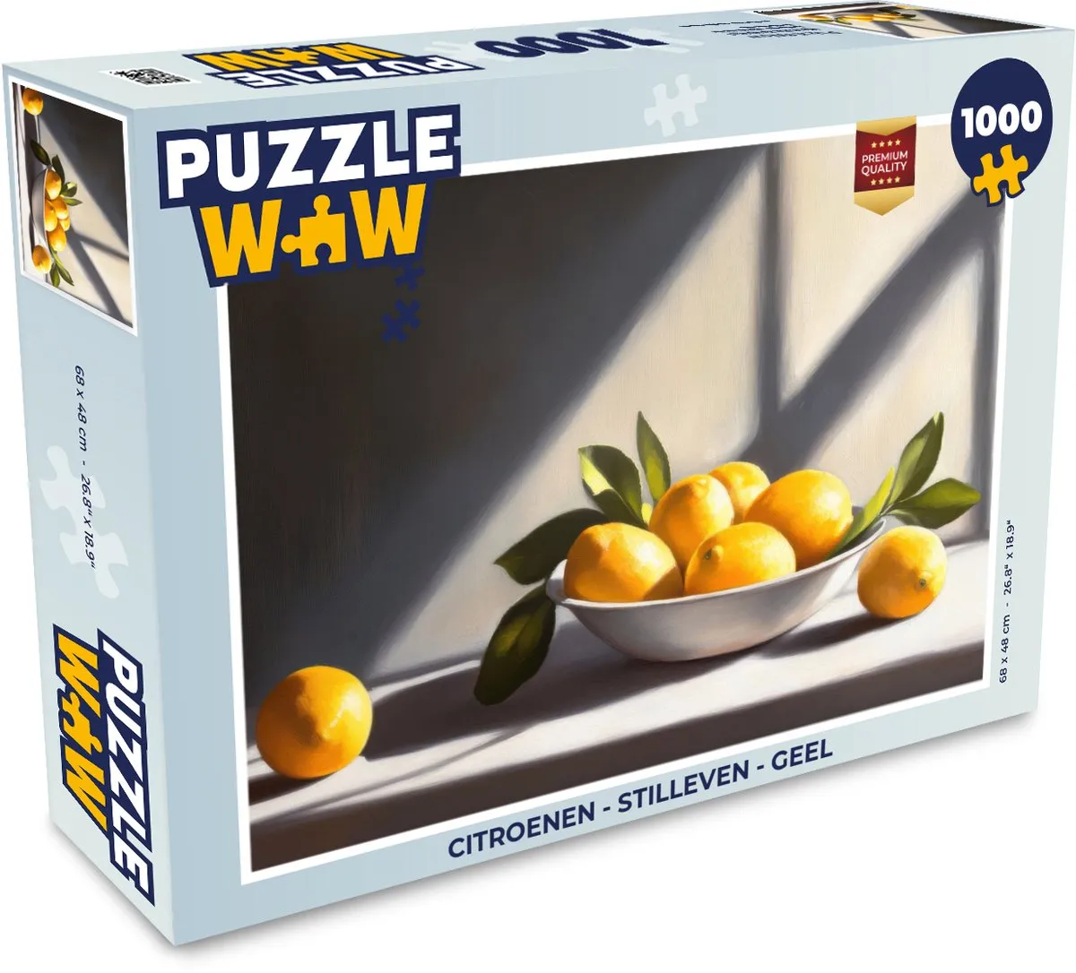 PuzzleWow Citroenen Stilleven Legpuzzel 1000 Stuks - Geel