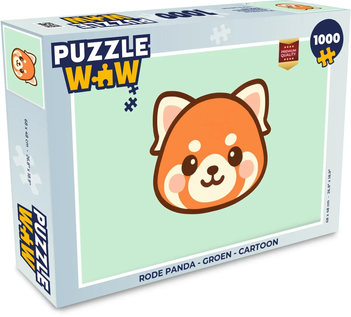 PuzzleWow Rode Panda Legpuzzel 1000 Stuks