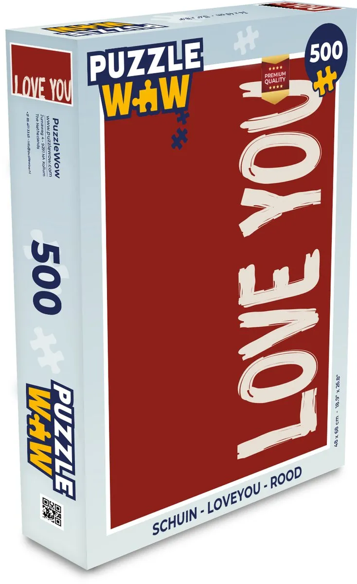 PuzzleWow Loveyou Legpuzzel 500 Stuks