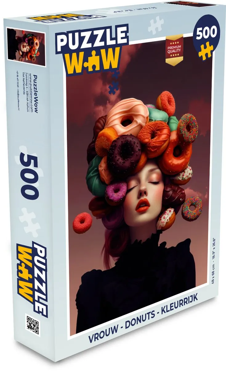 PuzzleWow Donuts Legpuzzel 500 Stuks