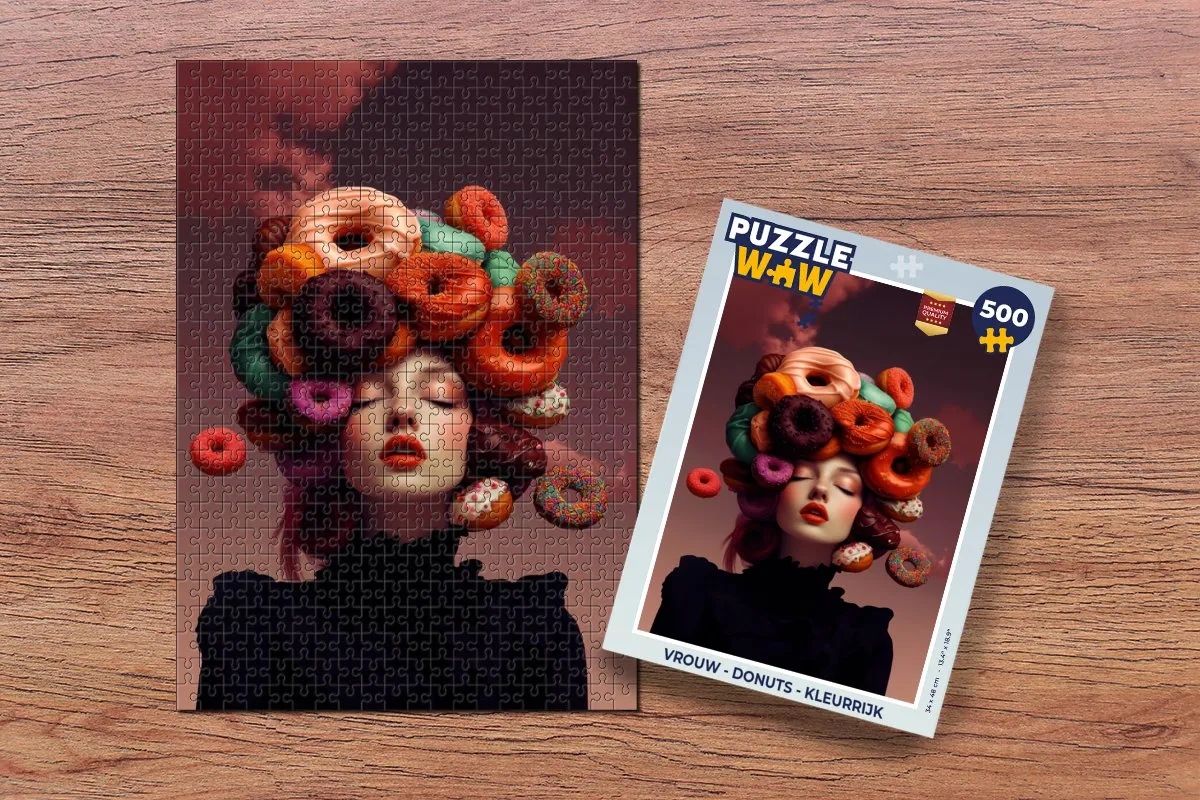PuzzleWow Donuts Legpuzzel 500 Stuks - Kleurrijk