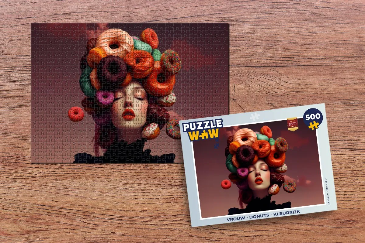 PuzzleWow Donuts Legpuzzel 500 Stuks - Kleurrijk