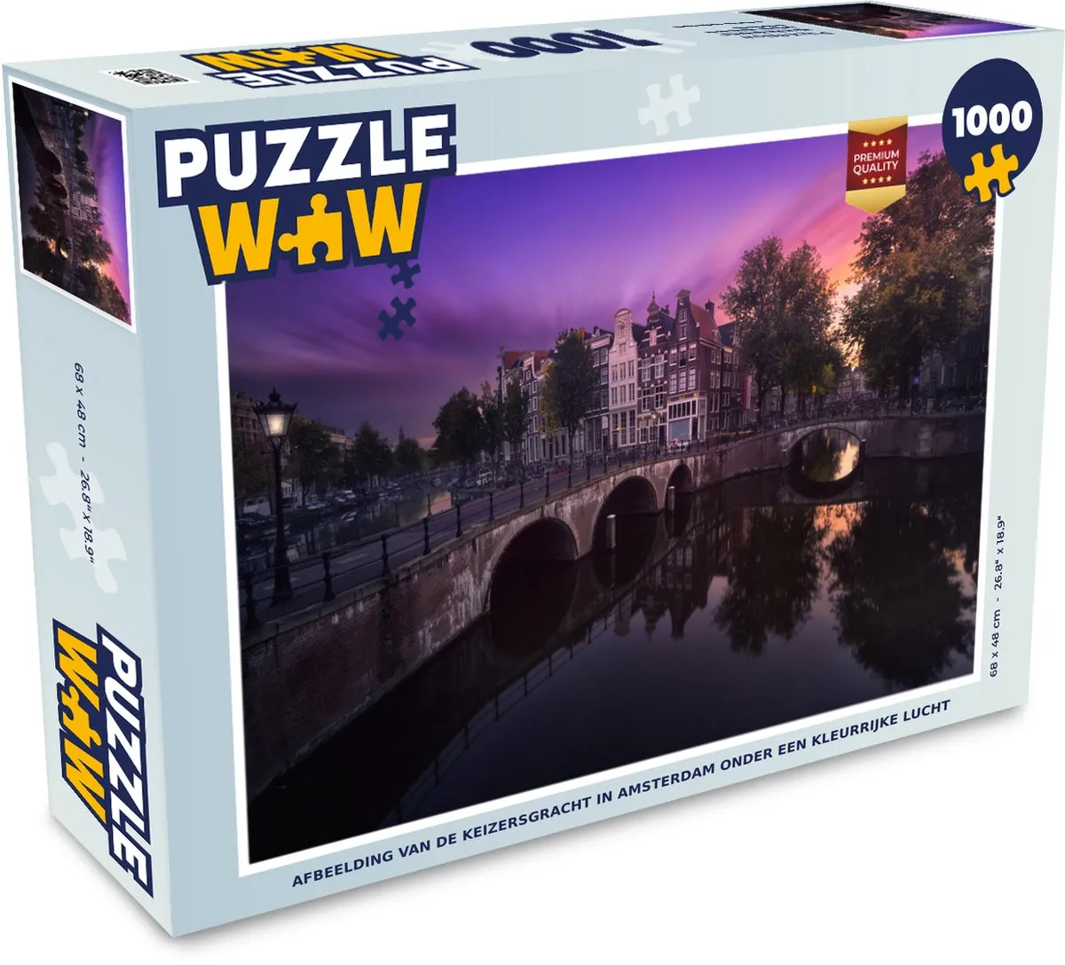 PuzzleWow Legpuzzel Keizersgracht Amsterdam 1000 Stuks