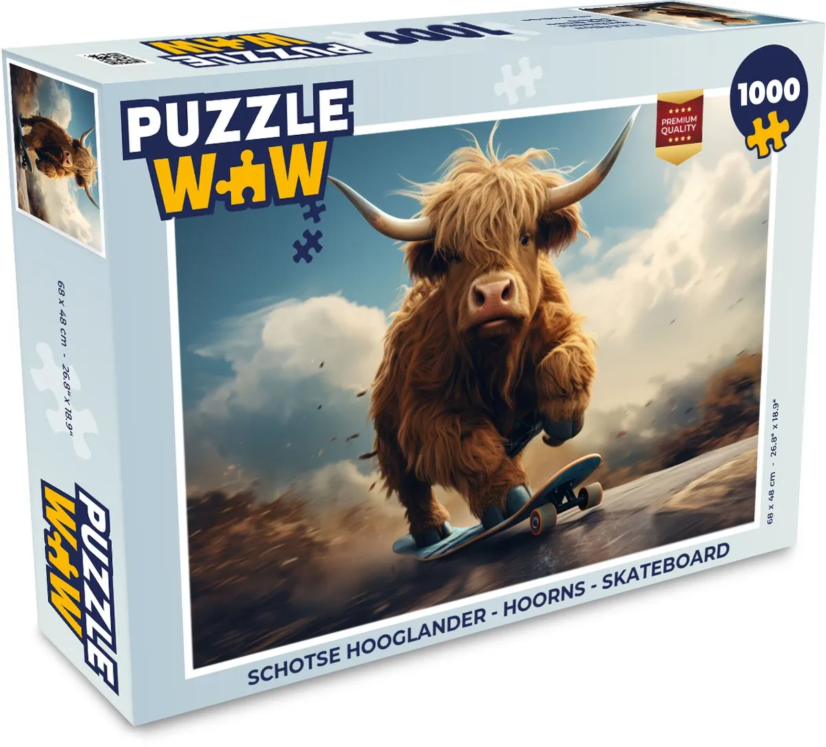PuzzleWow Schotse Hooglander Hoorns Skateboard