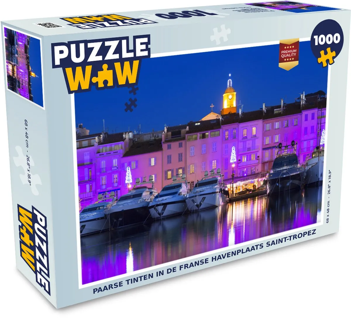 PuzzleWow Legpuzzel Saint-Tropez 1000 Stuks - Multicolor