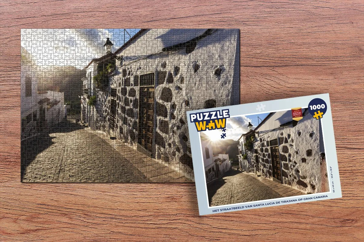 PuzzleWow Gran Canaria Legpuzzel 1000 Stuks - Multicolor