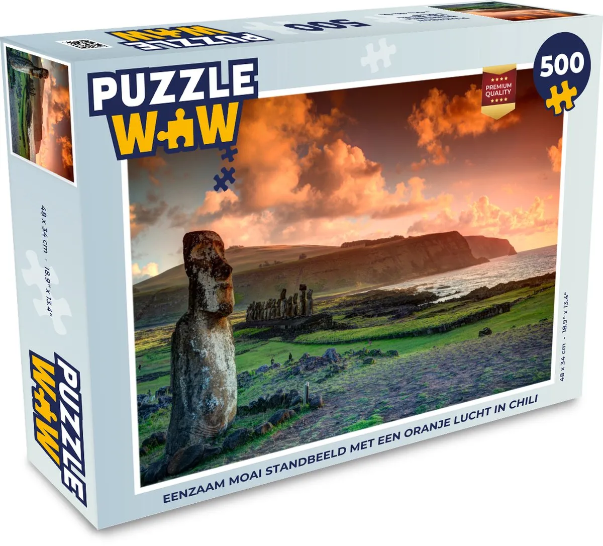 PuzzleWow Legpuzzel Moai Chili 500 Stuks