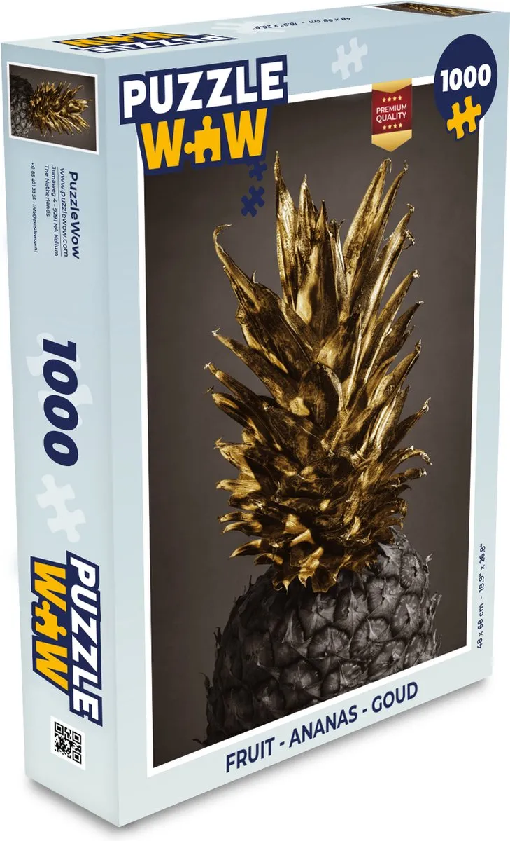 PuzzleWow Fruit Ananas Legpuzzel 1000 Stuks