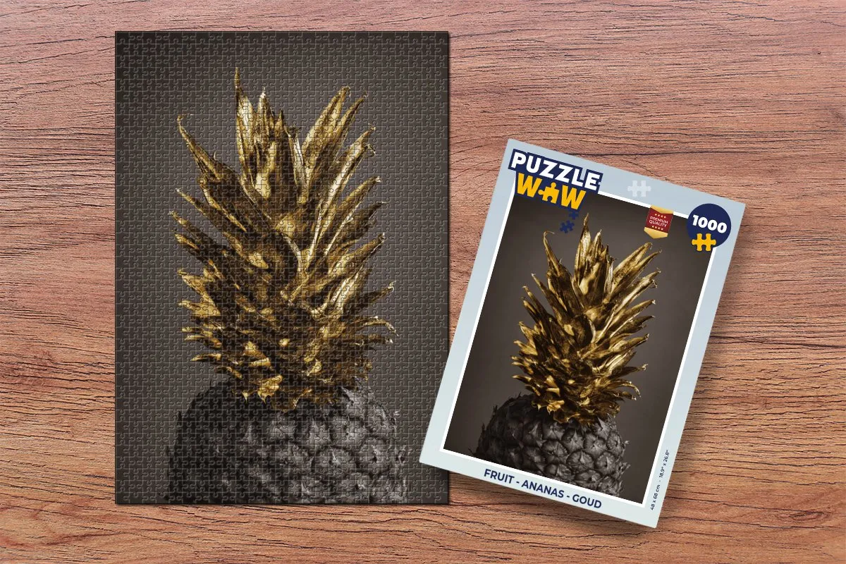 PuzzleWow Fruit Ananas Legpuzzel 1000 Stuks - Multicolor