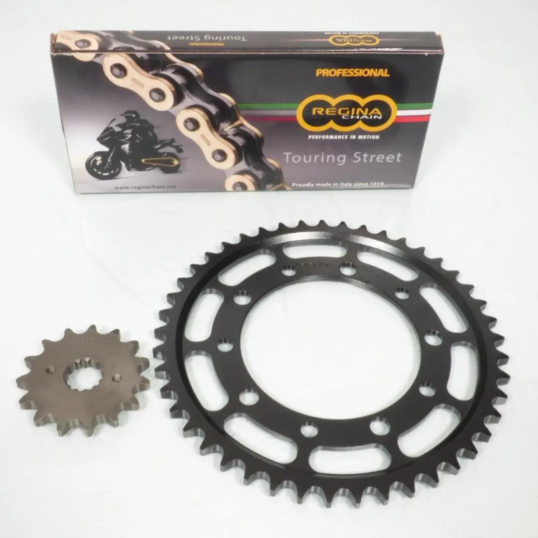Kit chaîne Regina pour moto Suzuki 1200 Gsf Bandit S/N 2006 15x45 Pas 530 Neuf