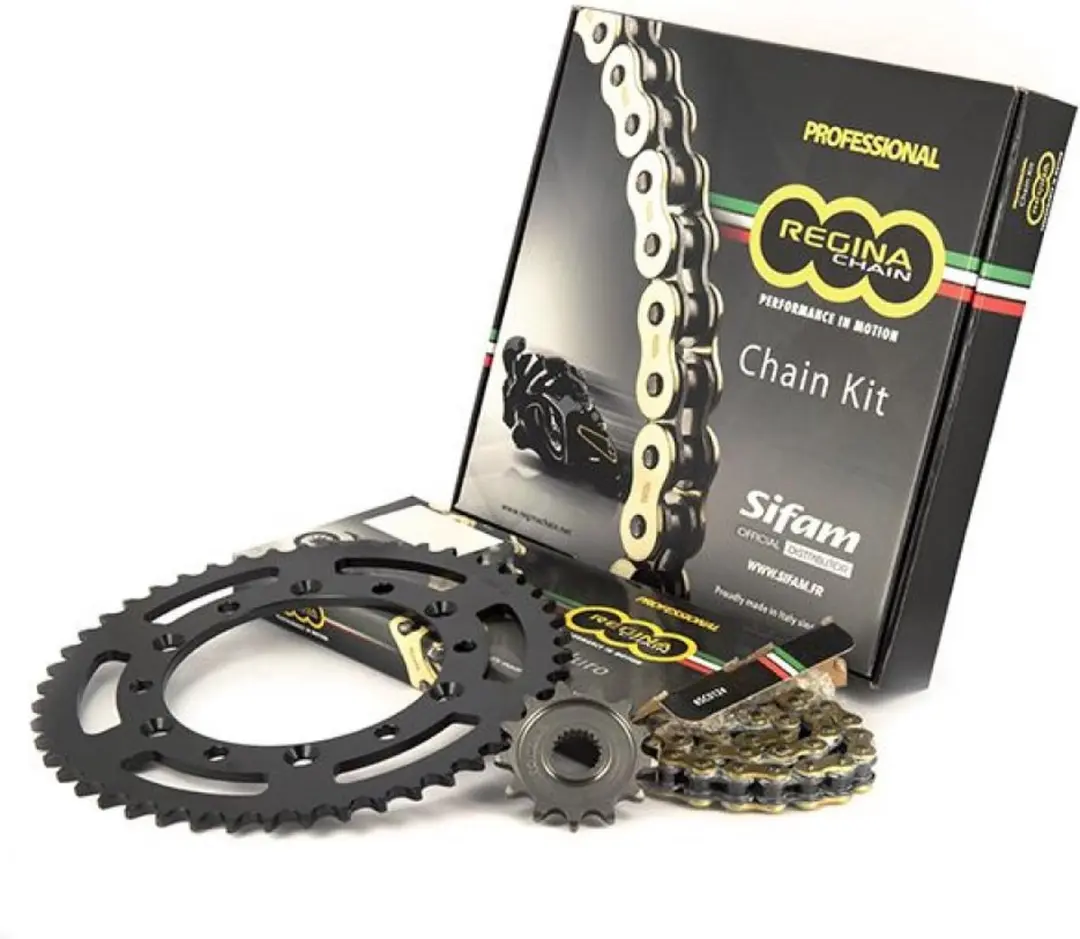 Kit chaîne Regina pour Moto Rieju 125 RS2 NAKED / PRO / MATRIX 2006 à 2011 Neu