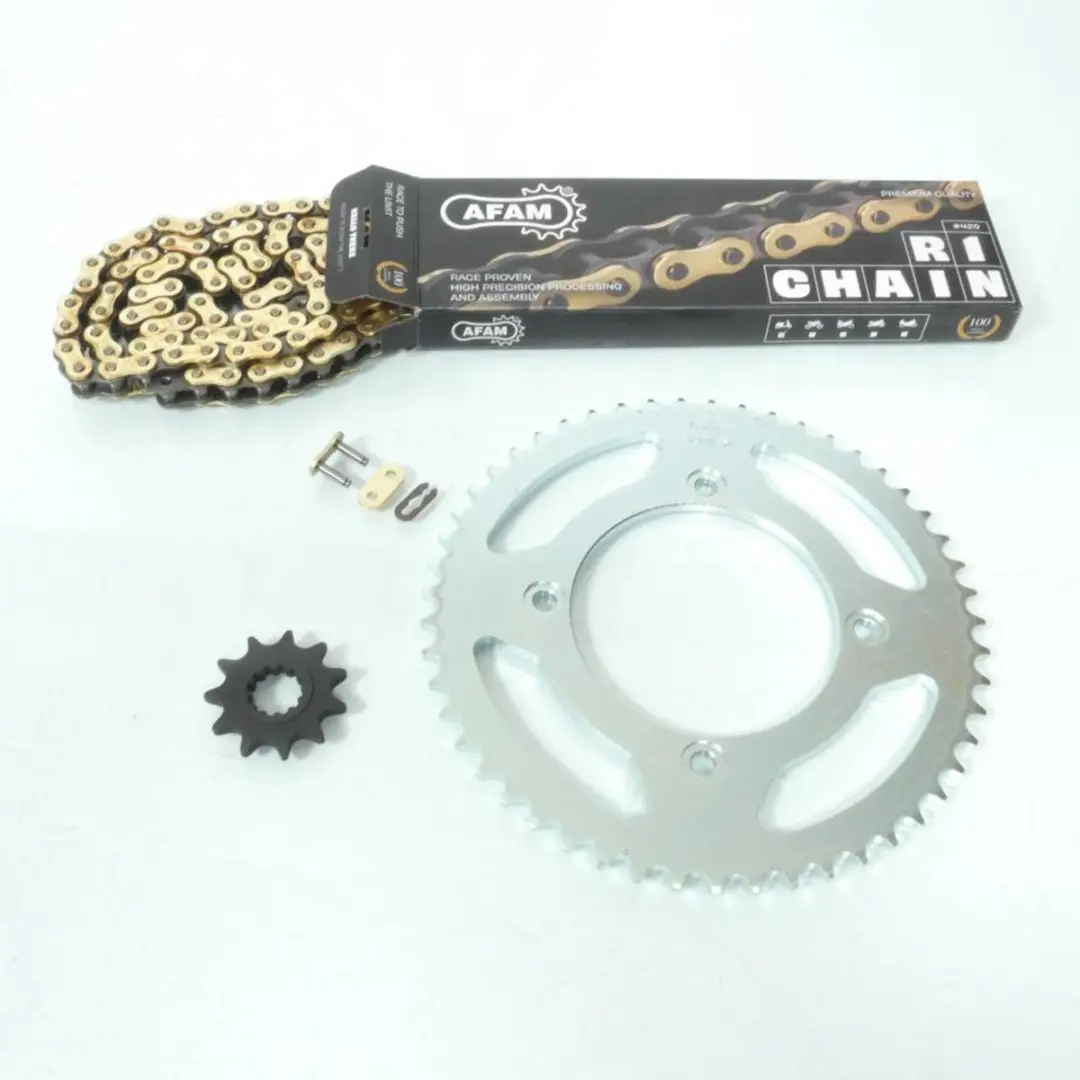 Kit chaîne Afam pour moto Beta 50 RR Enduro Standard 11x51 pas 420 132L Neuf