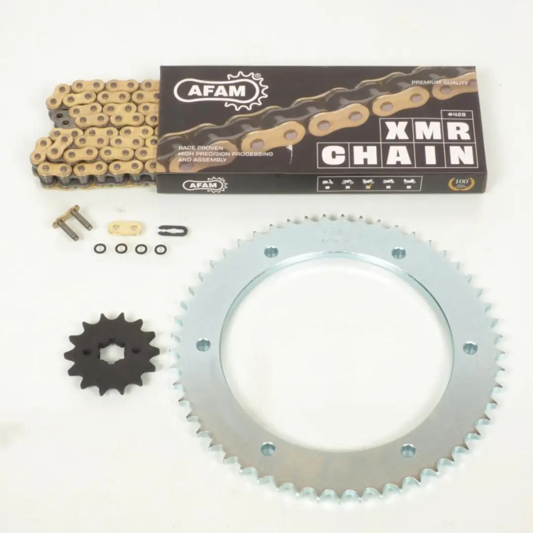 Kit chaîne Afam pour Moto Cagiva 125 WRX 2009 à 2016 Neuf
