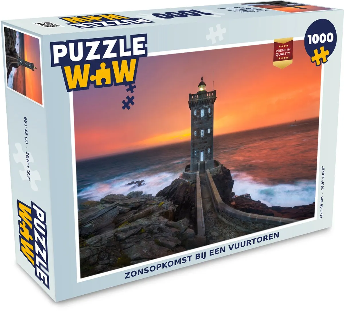 PuzzleWow Legpuzzel Zonsopkomst Vuurtoren 1000 Stuks