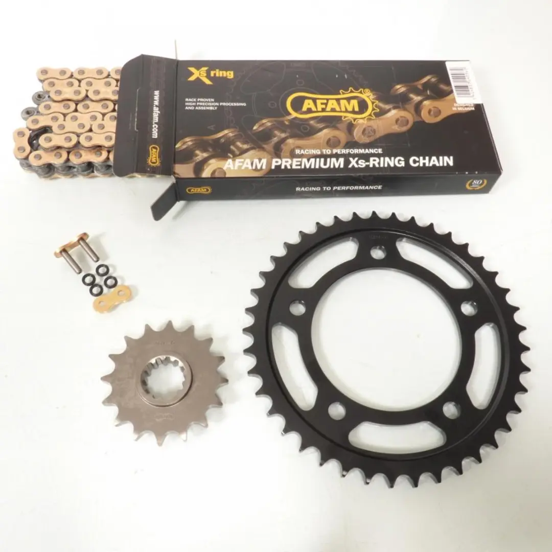 Kit chaîne Afam pour moto Honda 1000 VTR F 1997 à 2006 16x41 pas 530 Neuf