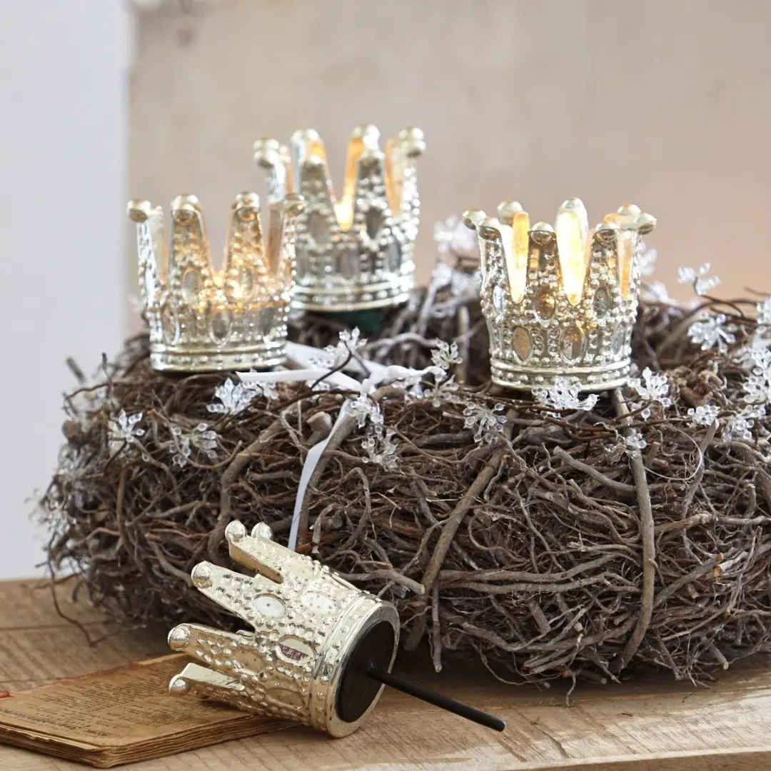 Loberon Melina Insteekwindlichten Set van 4 - 9cm - Antiekzilver - afbeelding 5 van 6