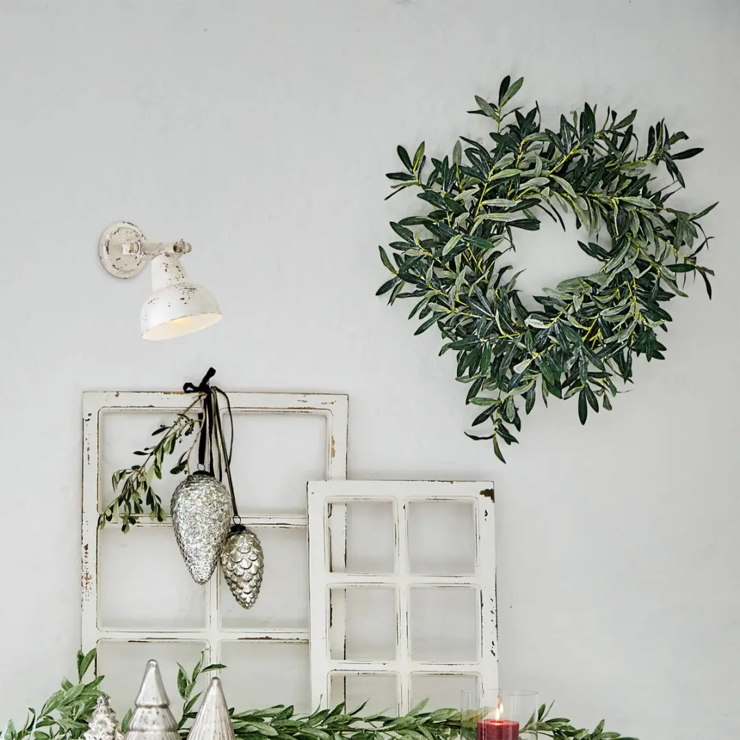 Loberon Zoey Olijvenkrans 60cm - Groen - afbeelding 5 van 5