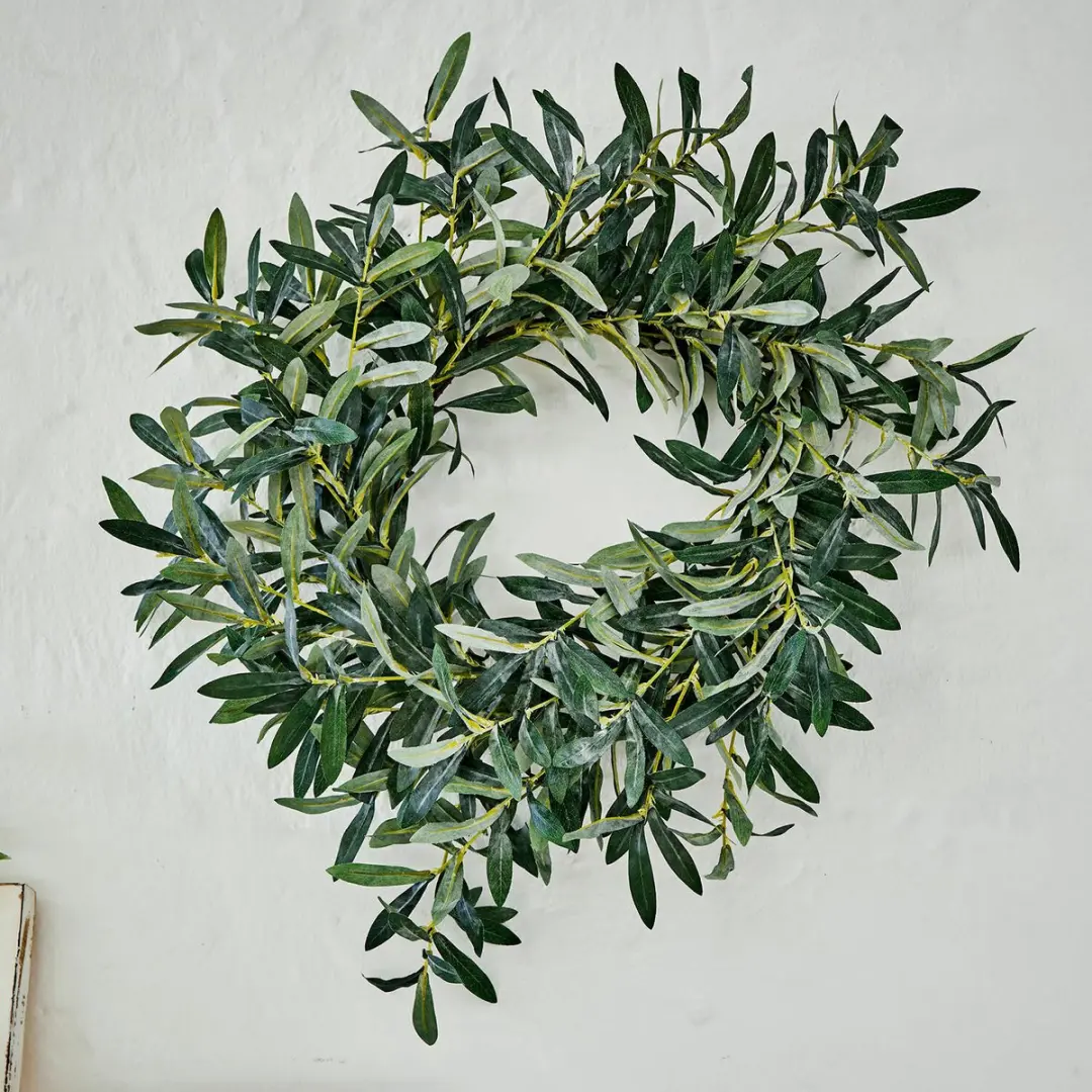 Loberon Zoey Olijvenkrans 60cm - Groen - afbeelding 3 van 5