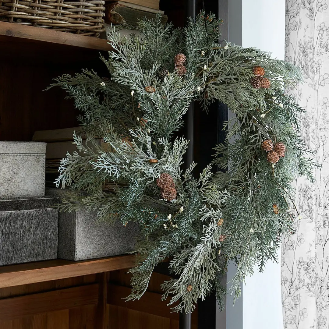 Loberon Krans Privena 60cm - Groen/Bruin - afbeelding 3 van 4