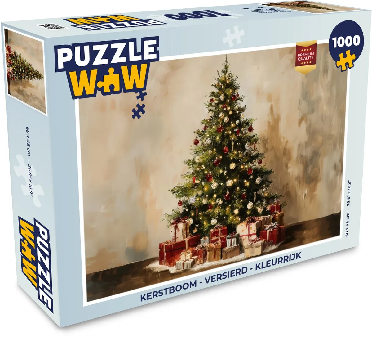 PuzzleWow Kerstboom Puzzle 1000 Stuks - Kleurrijk