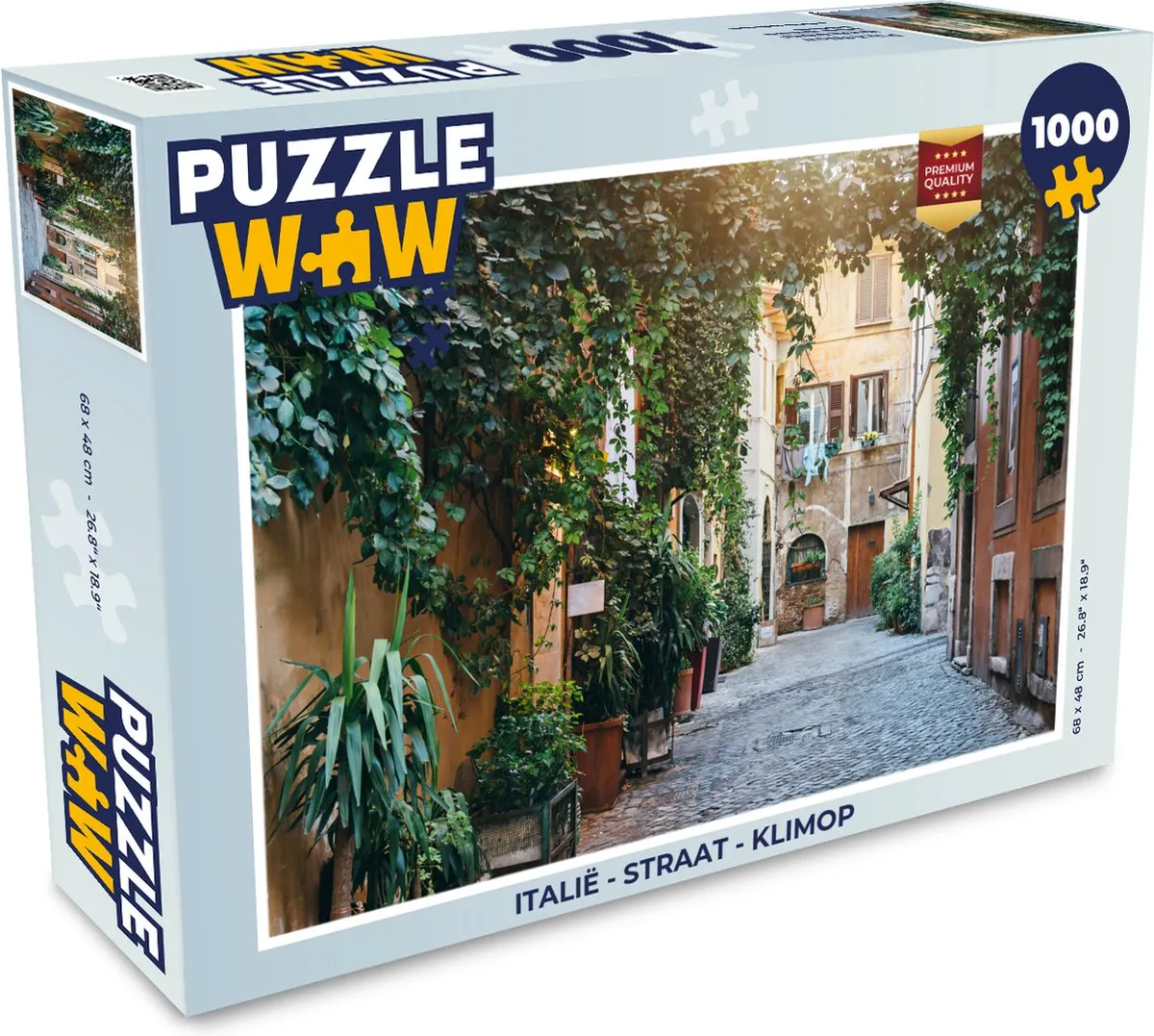 PuzzleWow Italië Straat Klimop Legpuzzel 1000 Stuks